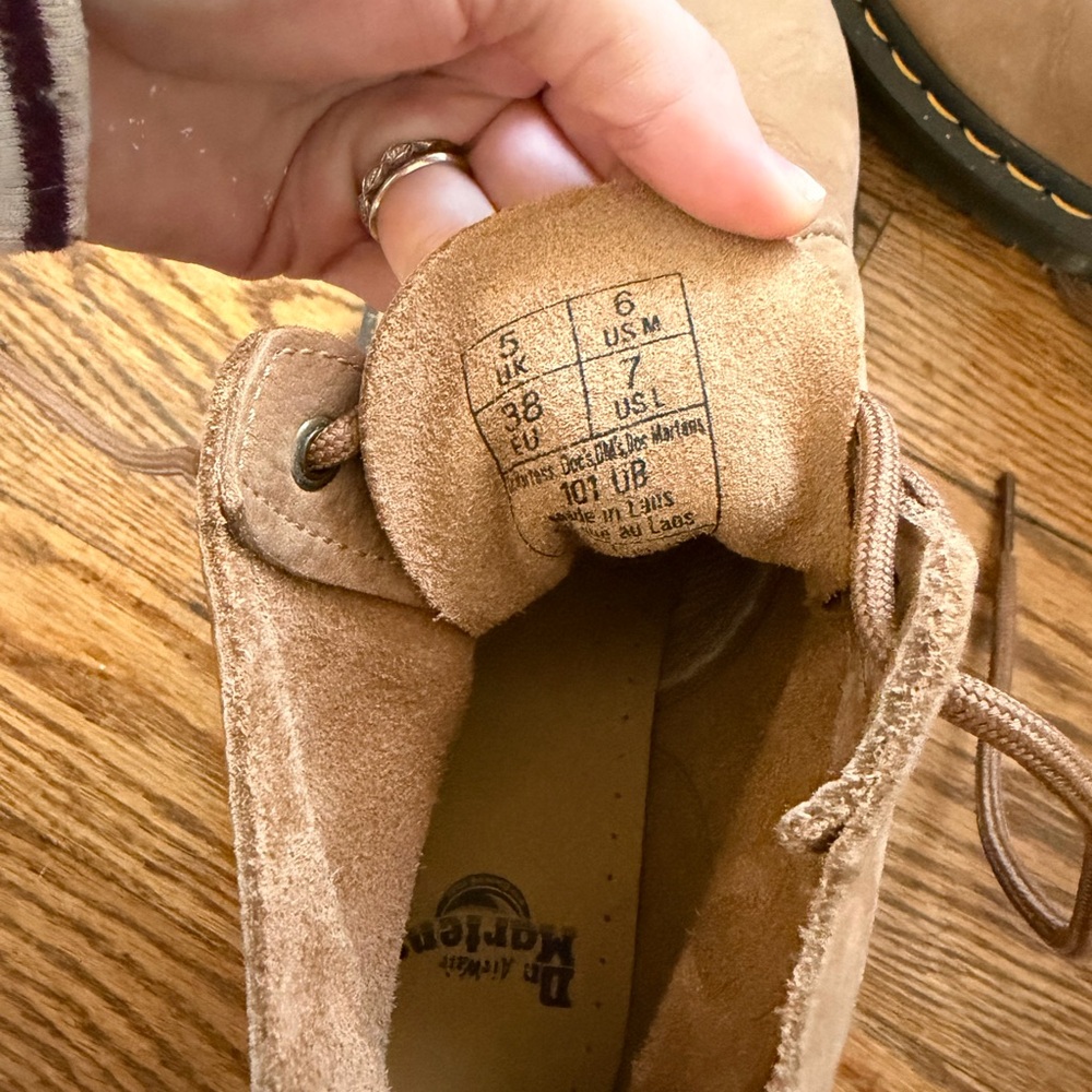 Dr. Martens Tan Suede Boots - Picture 5 of 7